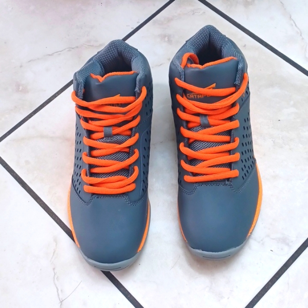 Men's CATAPULT Sneakers Gray/Orange Size 9.5